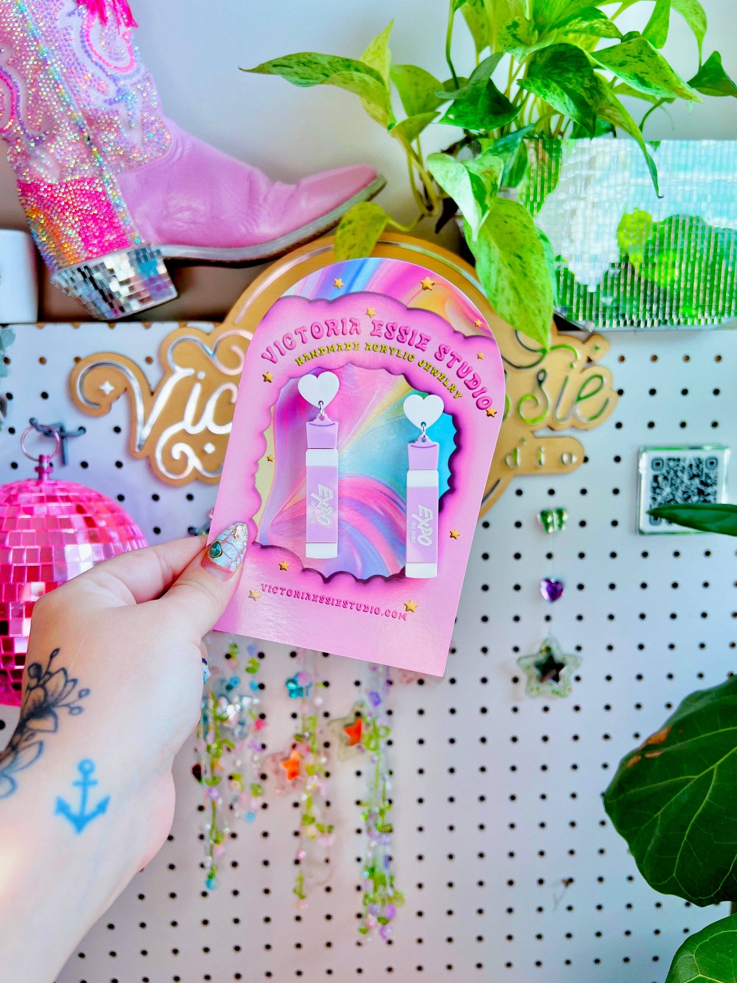Dry Erase Marker Earrings