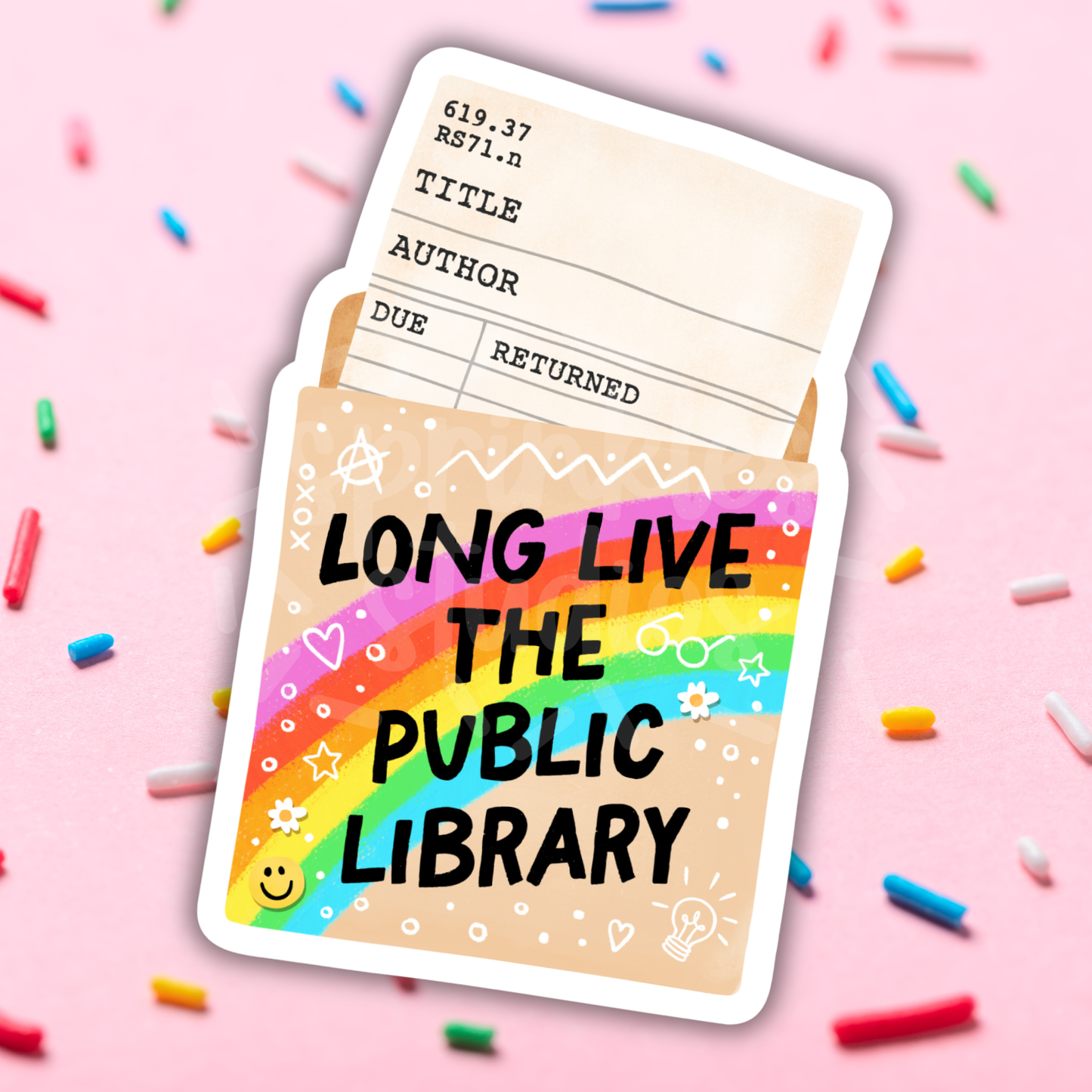 Long Live The Public Library Vinyl Sticker