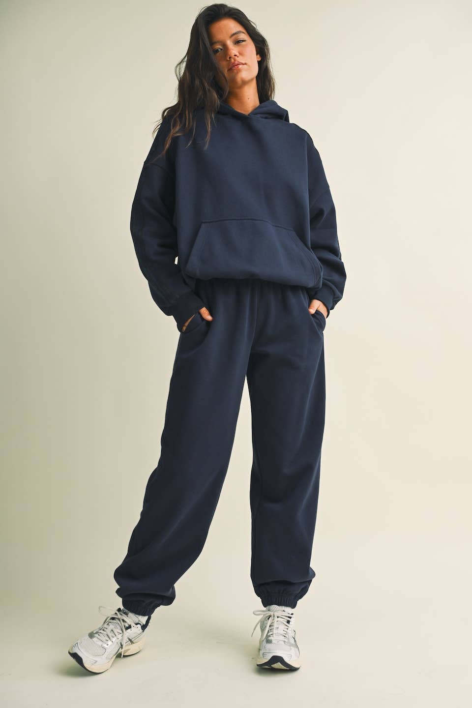 Plaid Side Stripe Oversized Pullover Hoodie