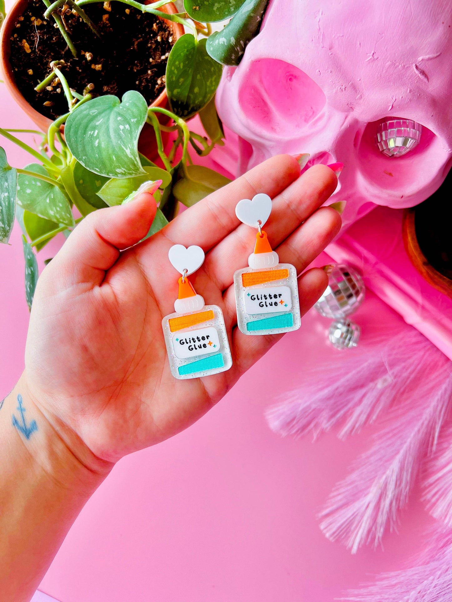 Glitter Glue Earrings