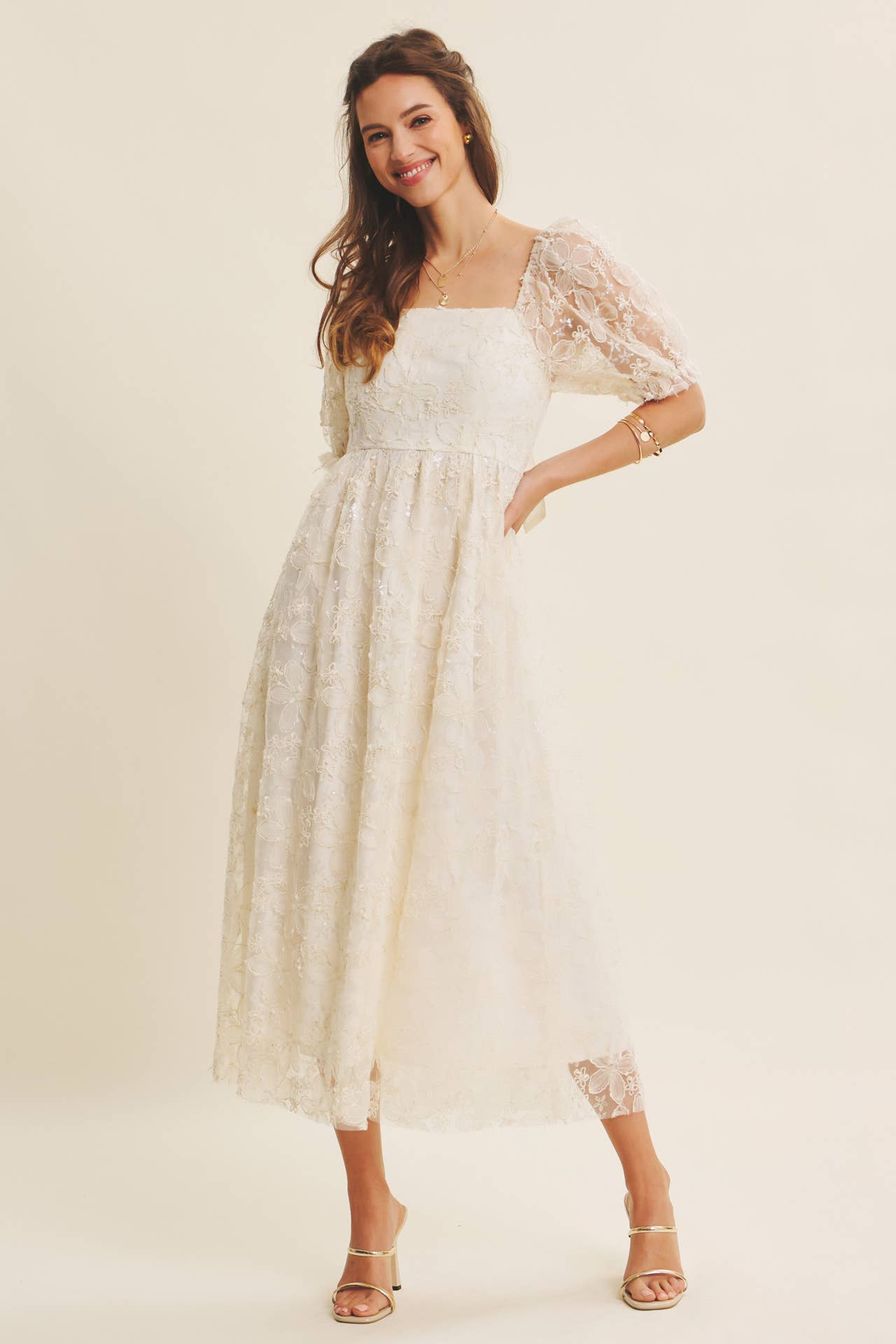In February | Golden Grace Maxi Dress