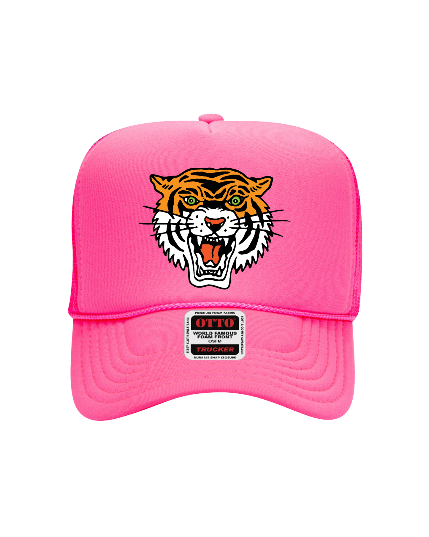 Fierce Tiger Trucker Hat (Pink)