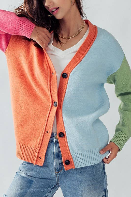 Bold, Bright, and basically Unstoppable Color Block Sweater