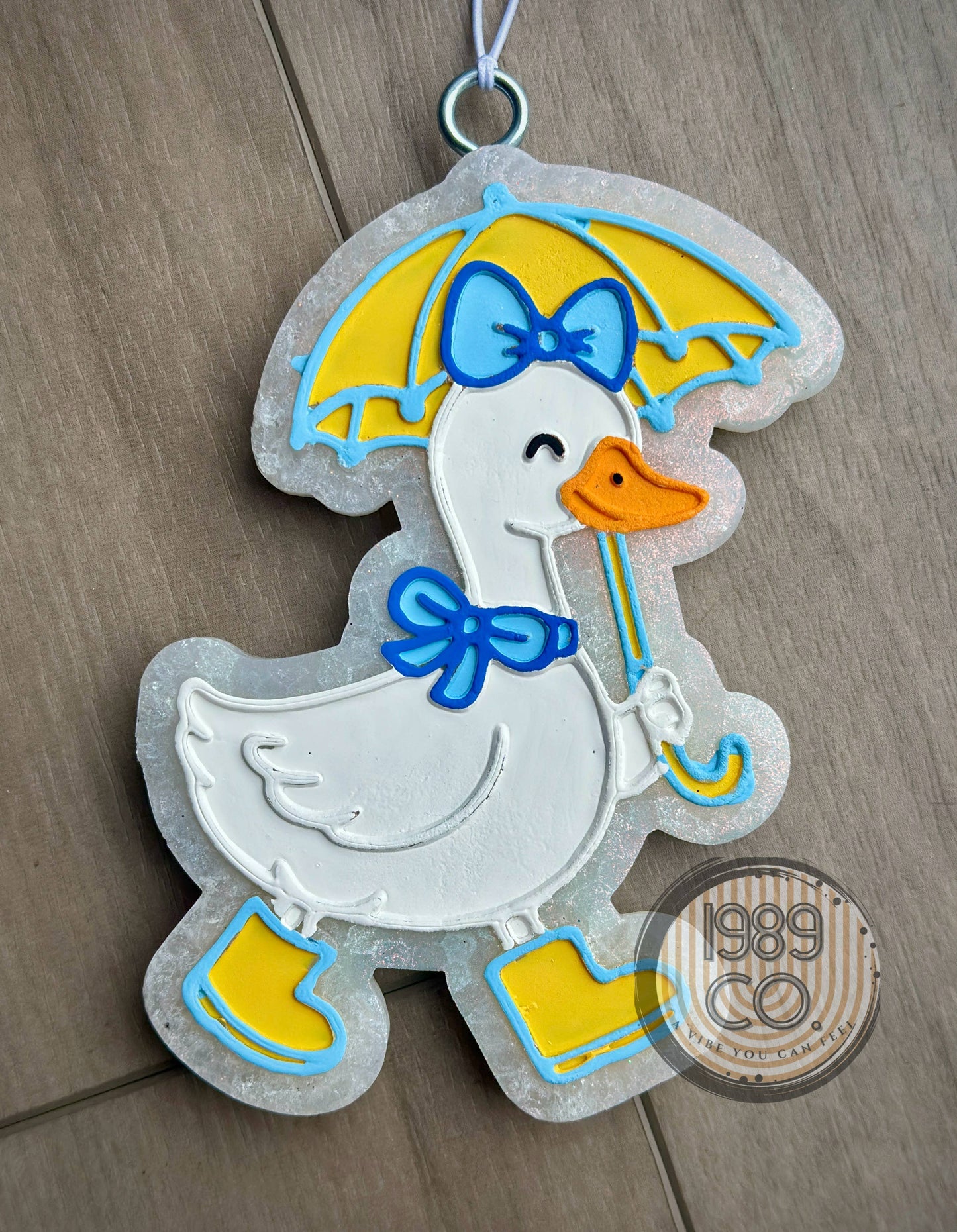Goose With Umbrella Car Freshie