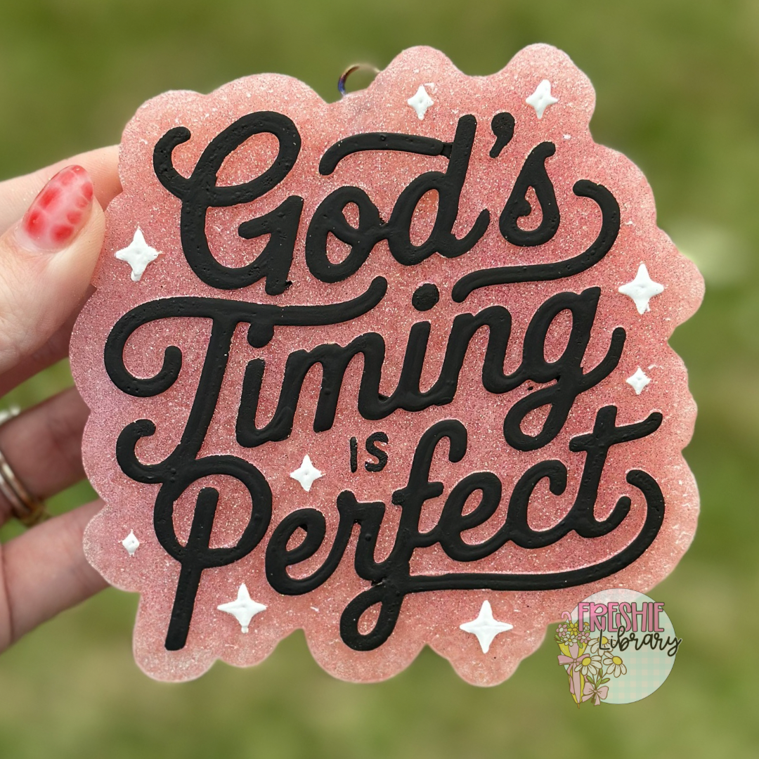 God’s Timing is Perfect Car Freshie