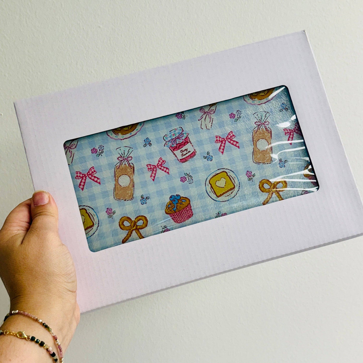 Glass Cutting Board, Coquette Gingham Breakfast