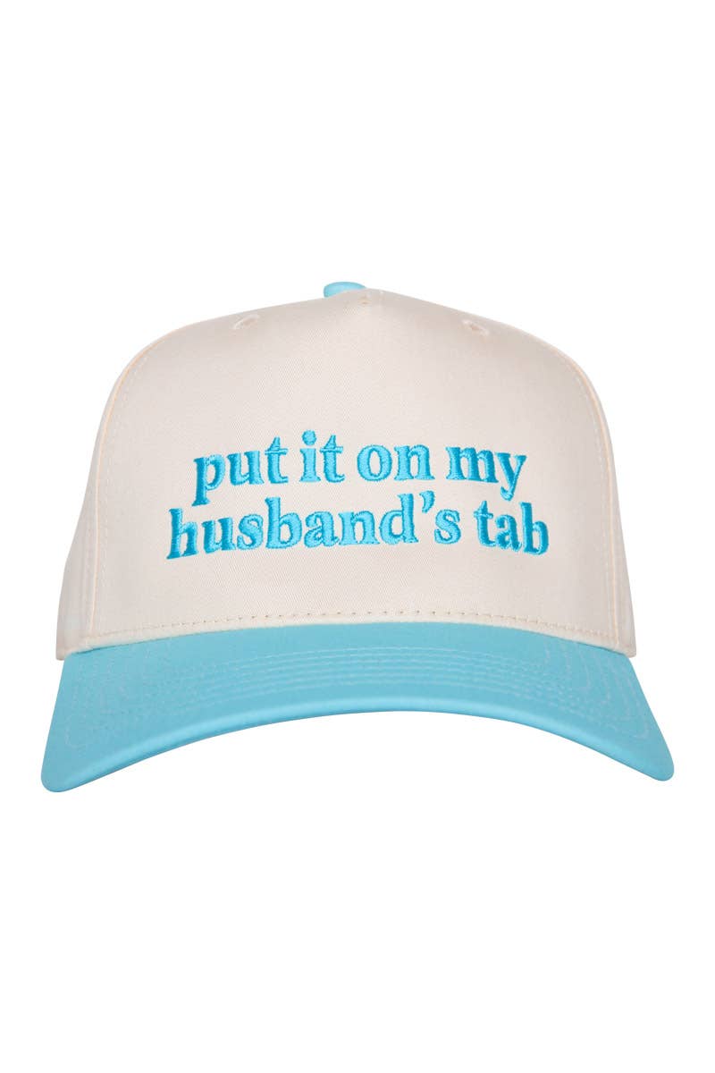 Put It On My Husband's Tab Wholesale Two-Toned Vintage Hat