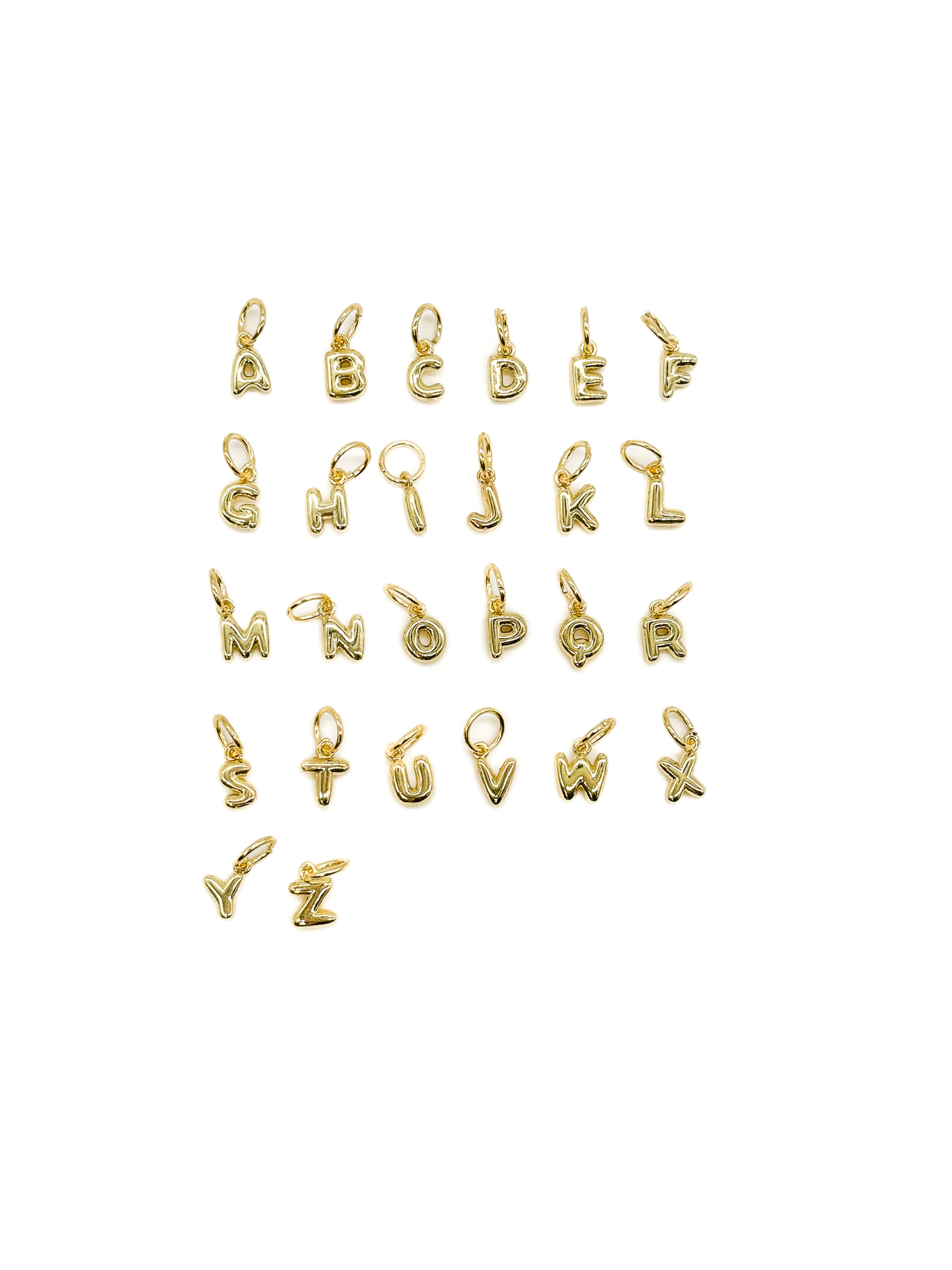 18K Gold Bubble Letters