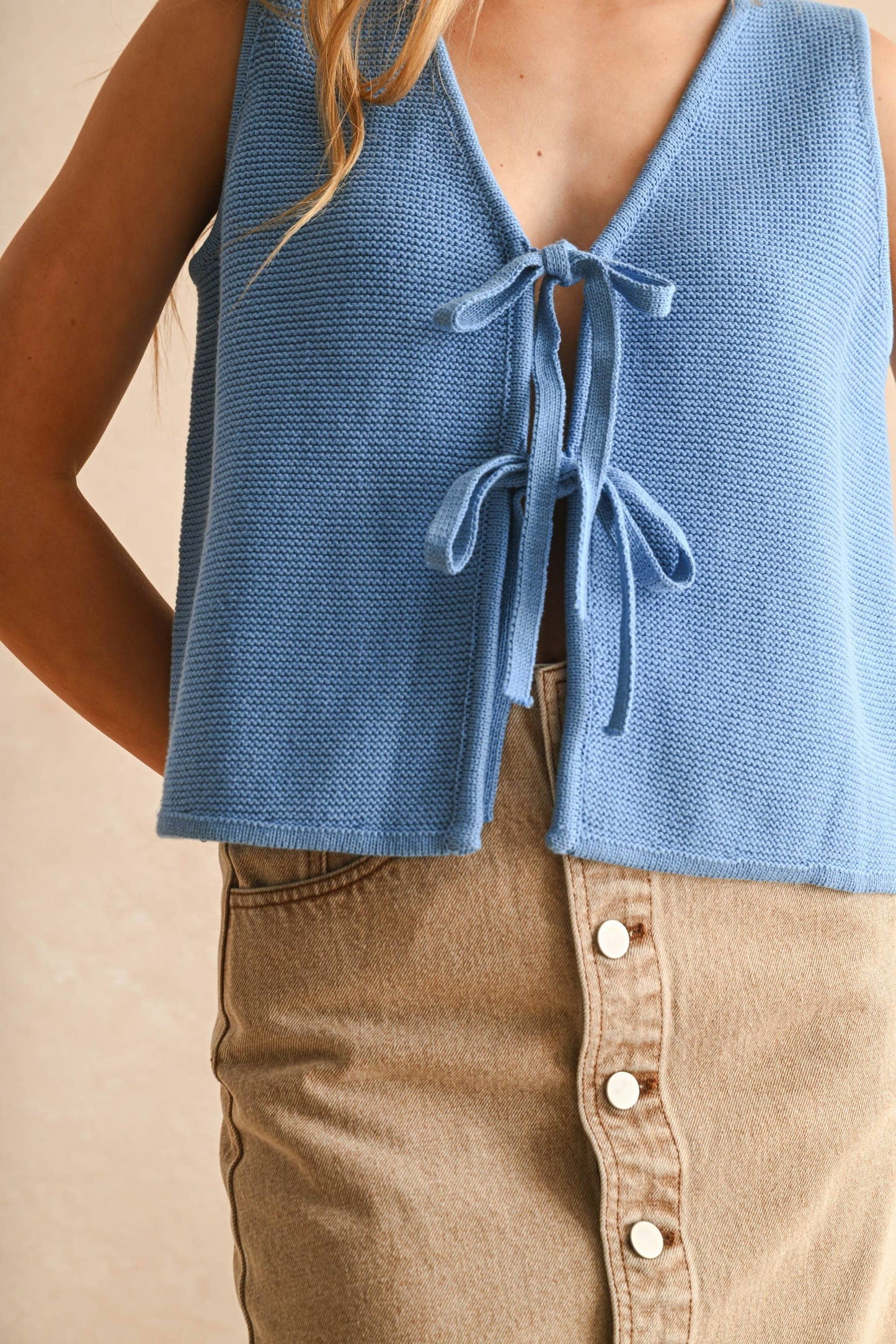 MIOU MUSE | Sweet Cream Tie Top