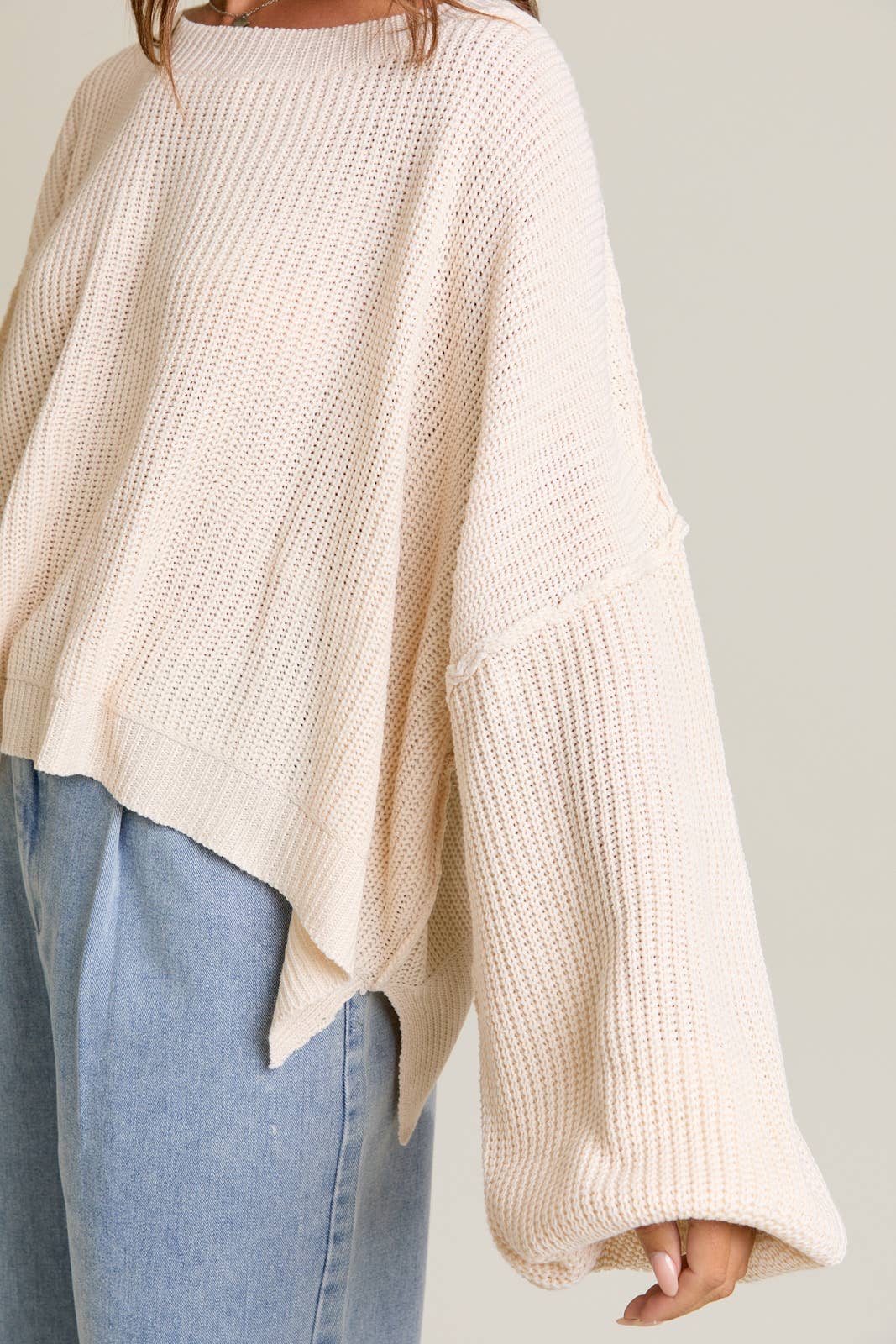 Crème de la Cozy Knit Sweater