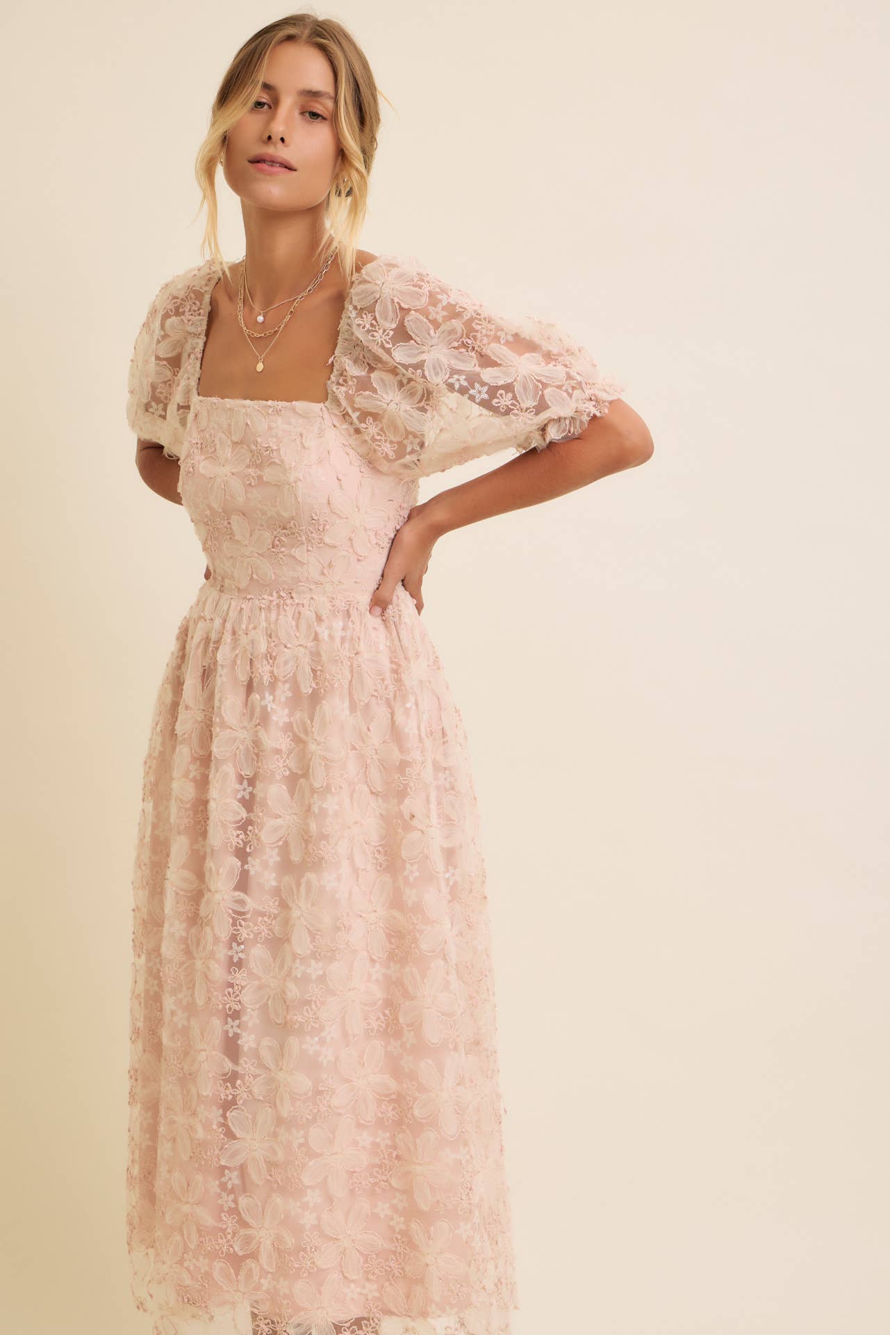 In February | Golden Grace Maxi Dress