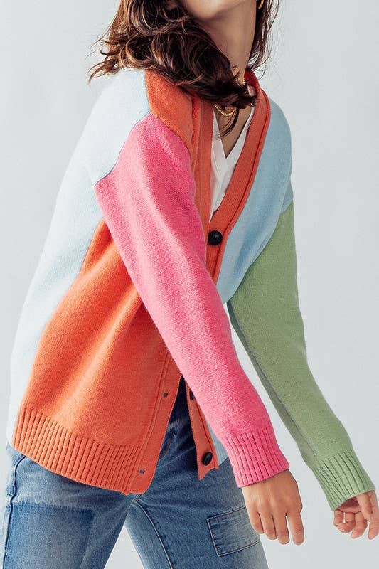 Bold, Bright, and basically Unstoppable Color Block Sweater