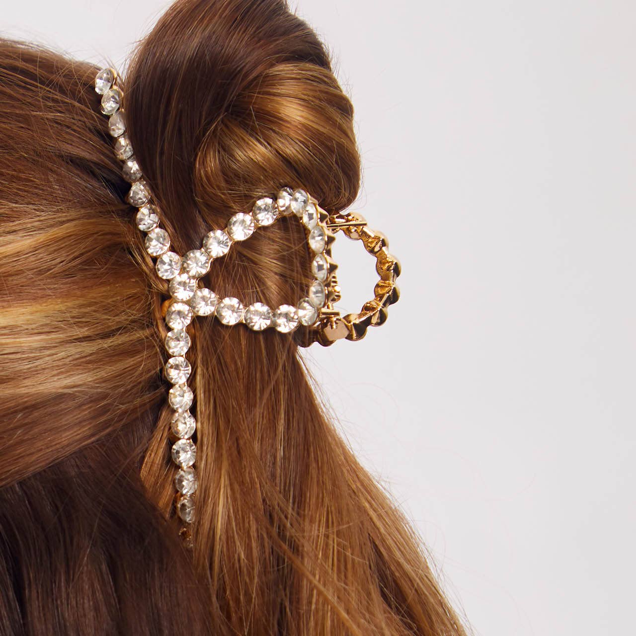Kitsch | Metal Rhinestone Loop Claw Clip 1pc- Gold