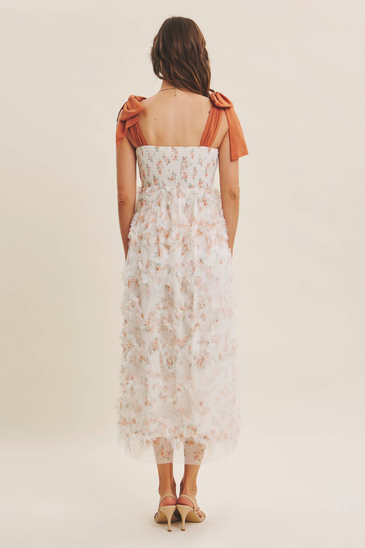 Amber Glow Midi Dress