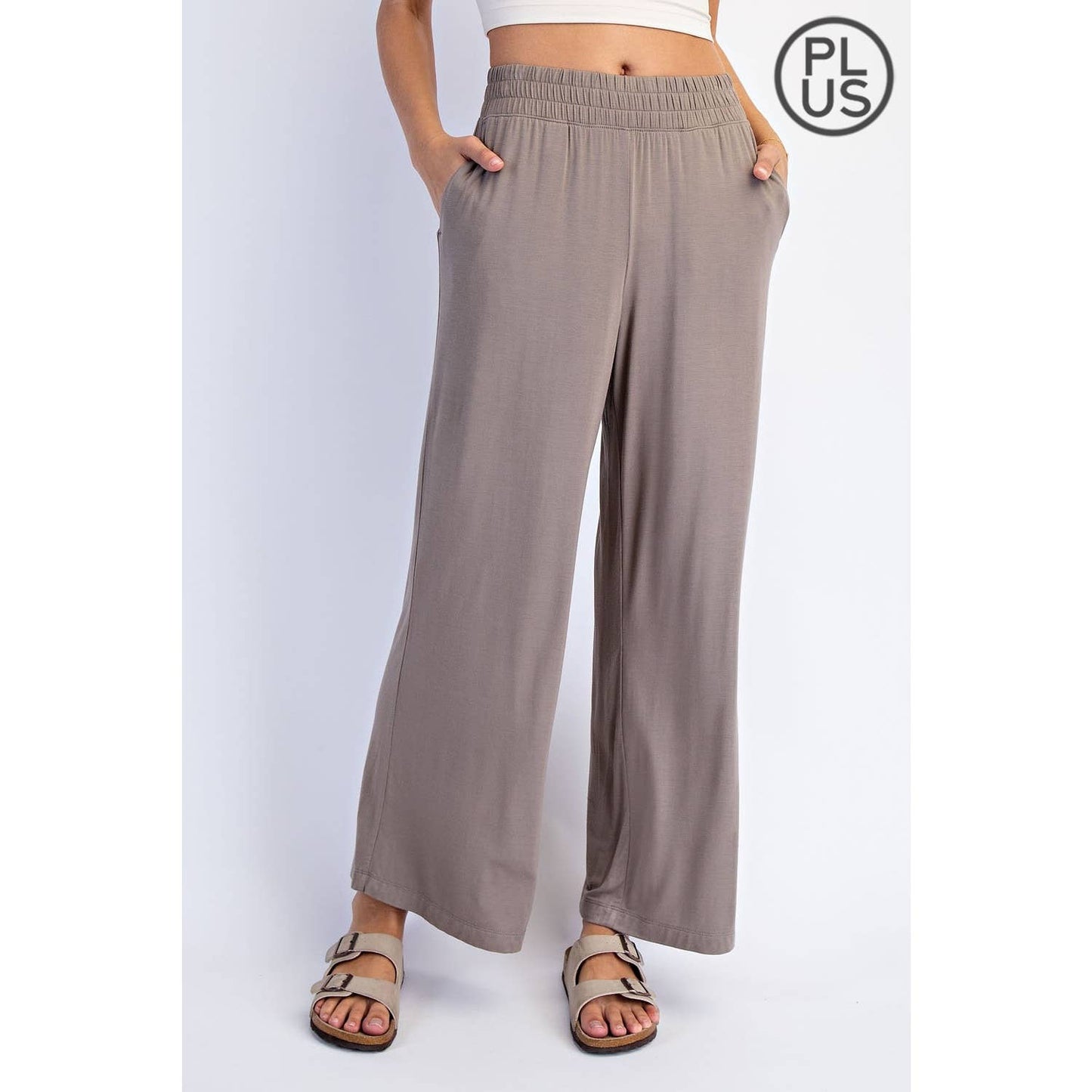 Rae Mode | PLUS Modal Wide Leg Cropped Pant