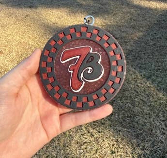 7Brew Checkered Round Car Air Freshener