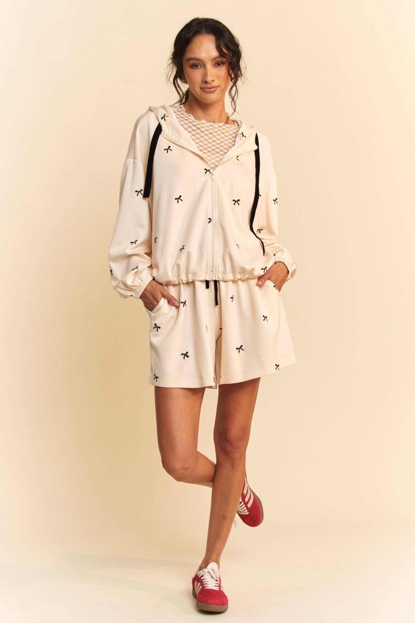 Embroidered Bow Set-TOP