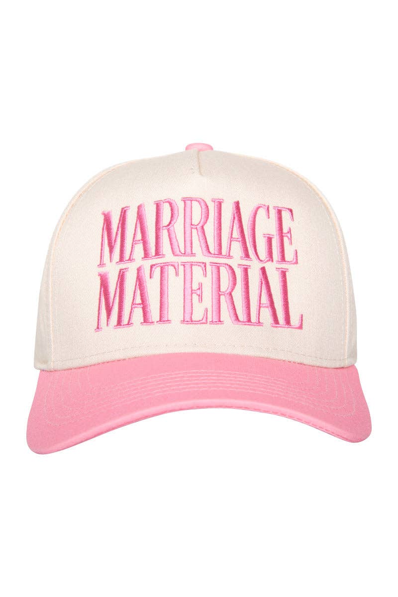 Marriage Material Two-Toned Trucker Hats For Women