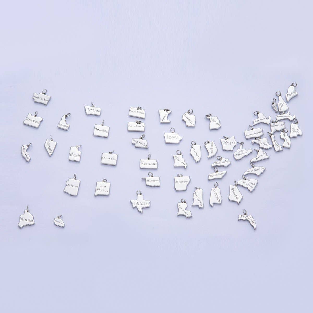 United States of America State Map Charms