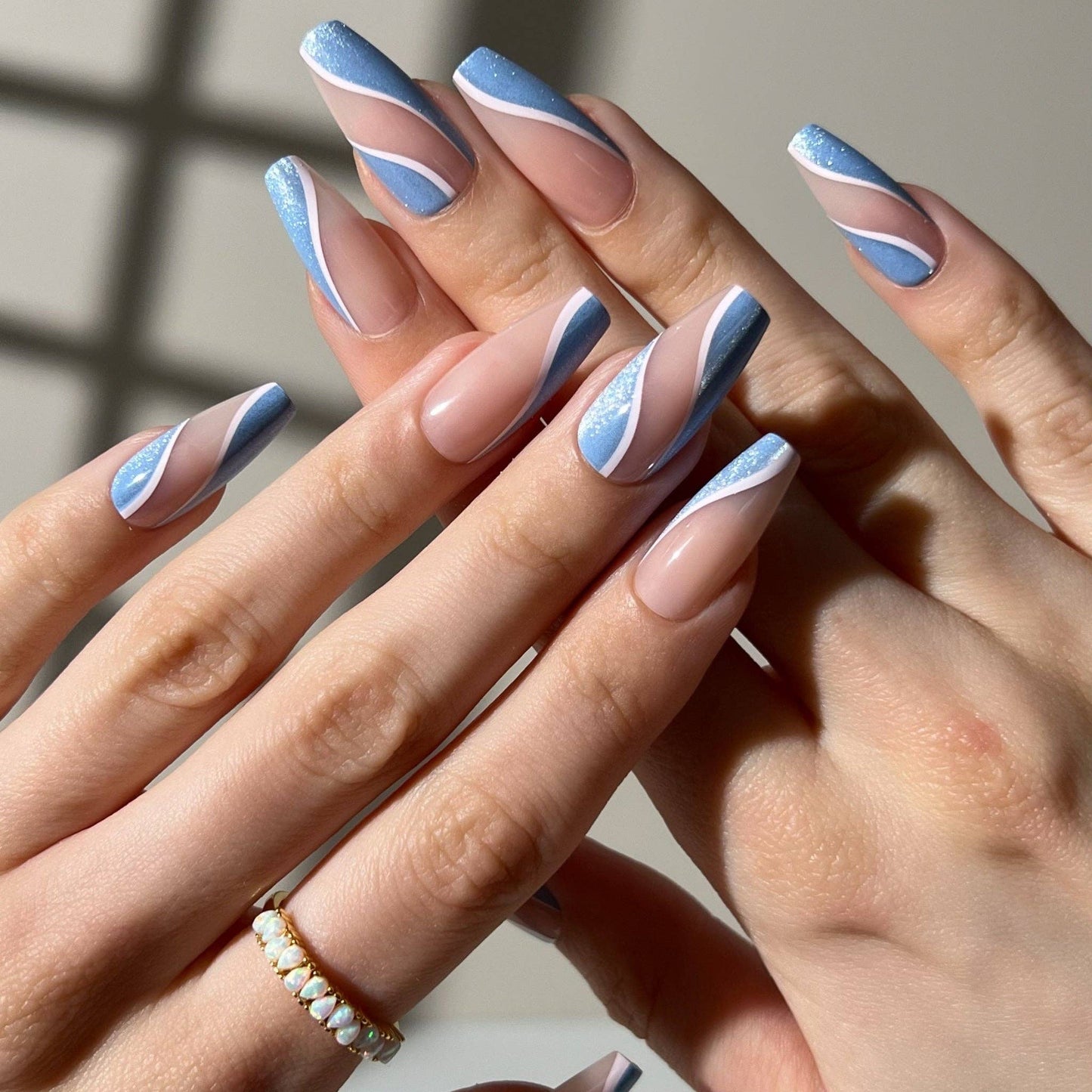Celestial Waves Press-On Nails