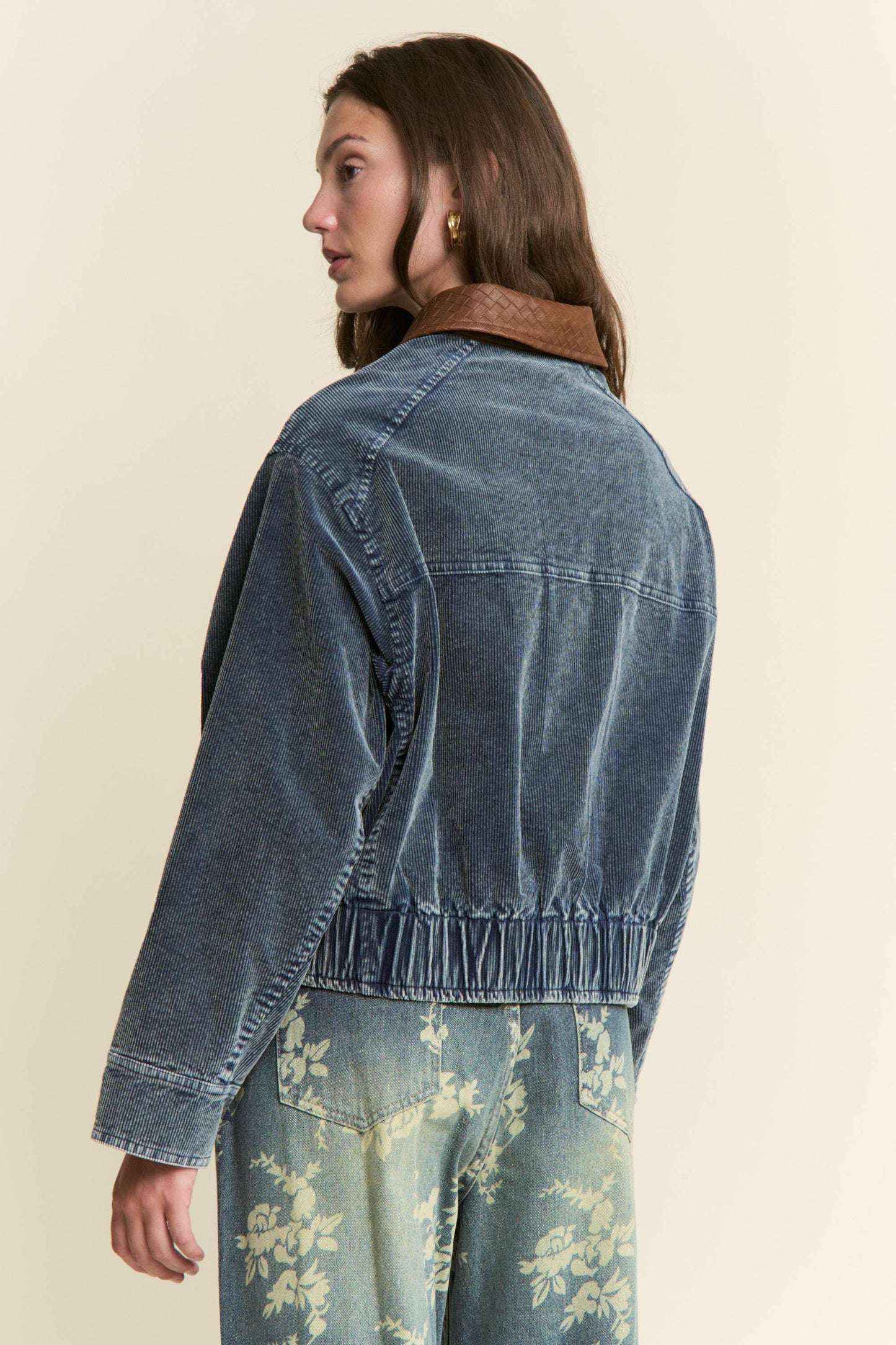 Mineral Wash  Corduroy Bomber Jacket