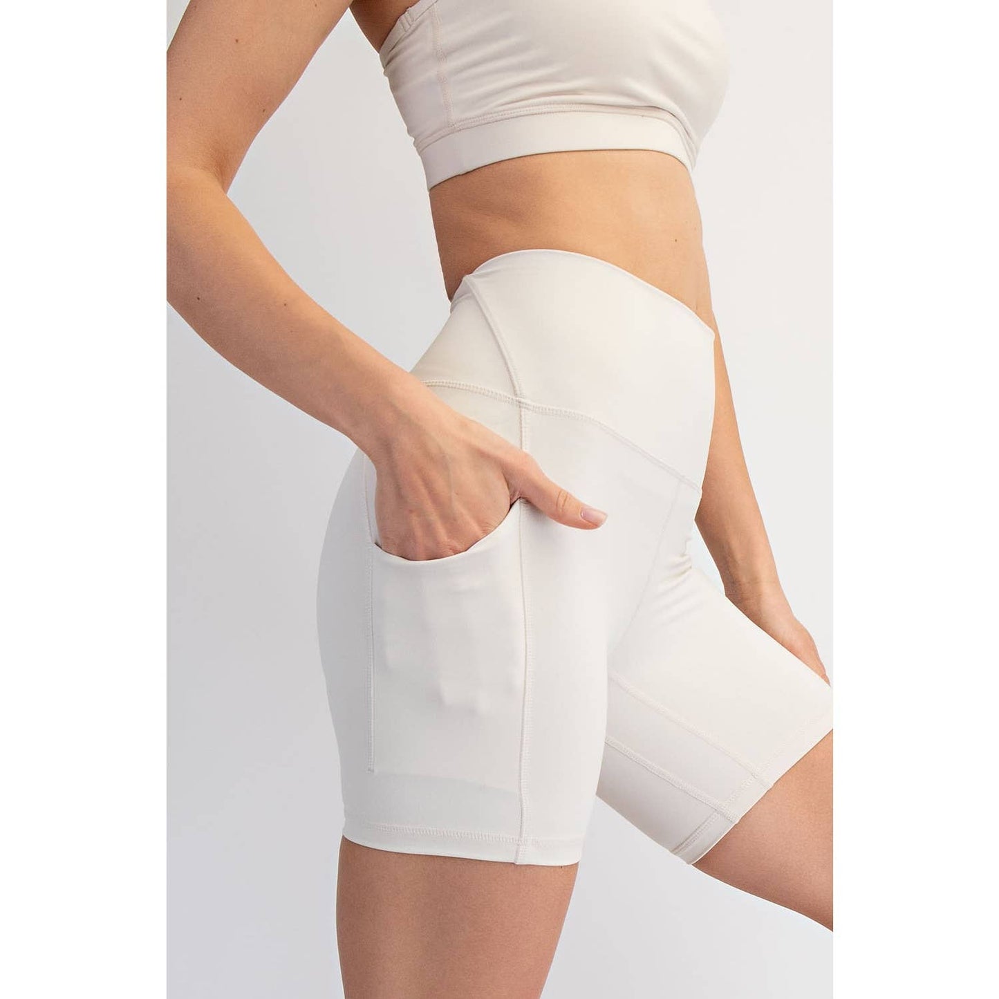 NYLON BUTTER 6IN BIKER SHORTS