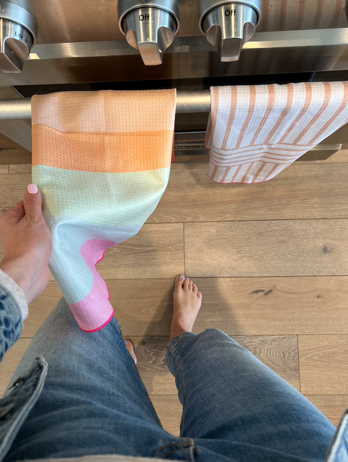 Bloom Towels | California Sunset Waffle Knit Kitchen Towel
