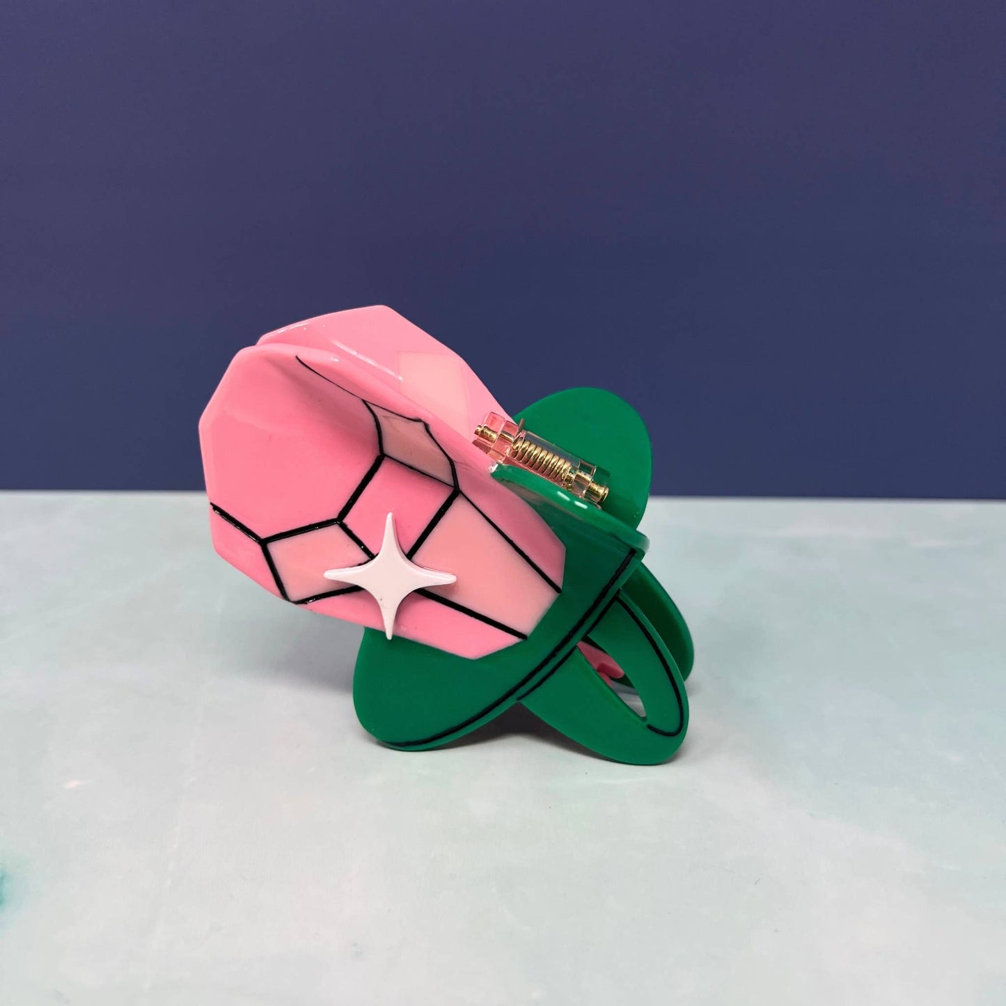 Candy Ring Pop Hair Claw – Pink Gem Hair Clip