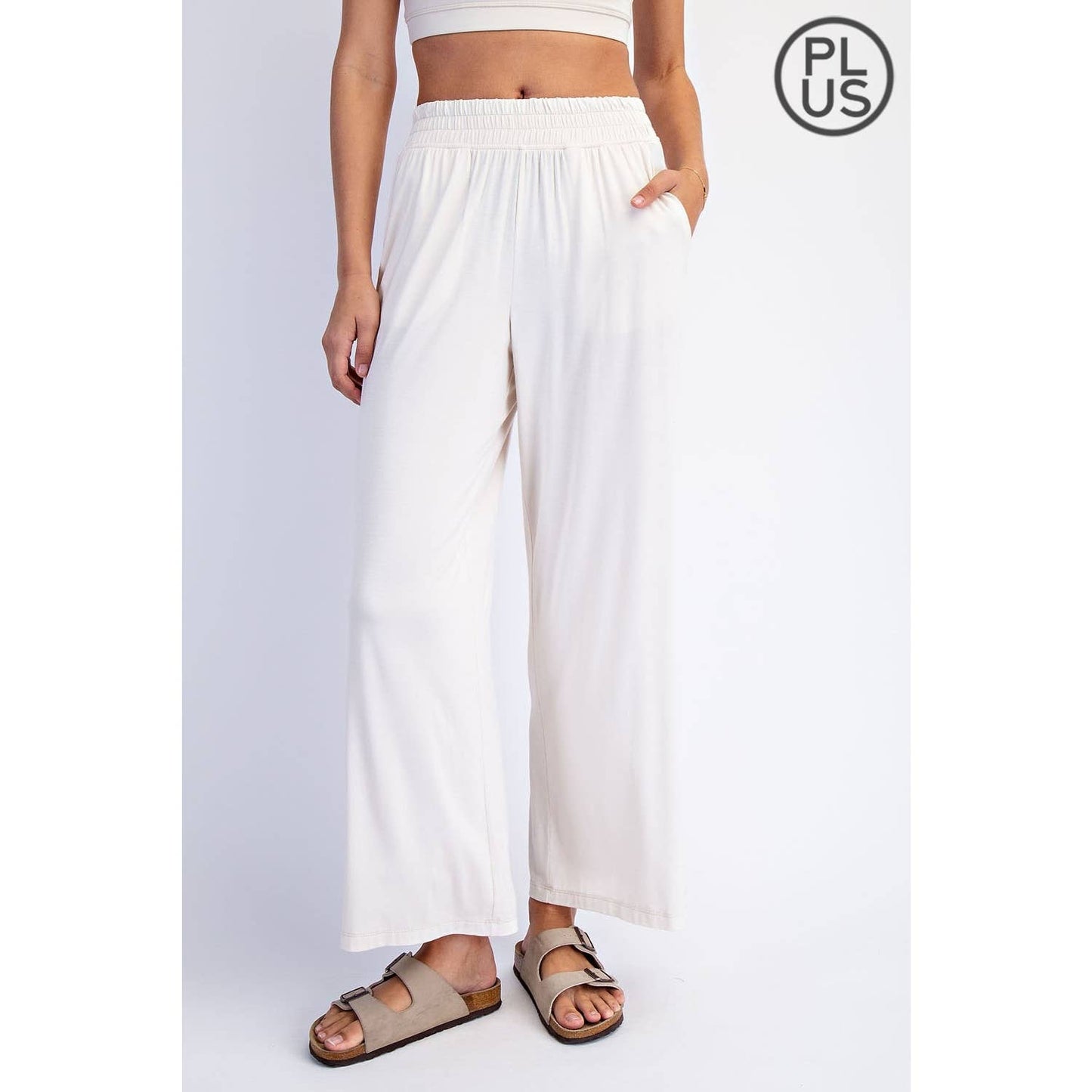 Rae Mode | PLUS Modal Wide Leg Cropped Pant