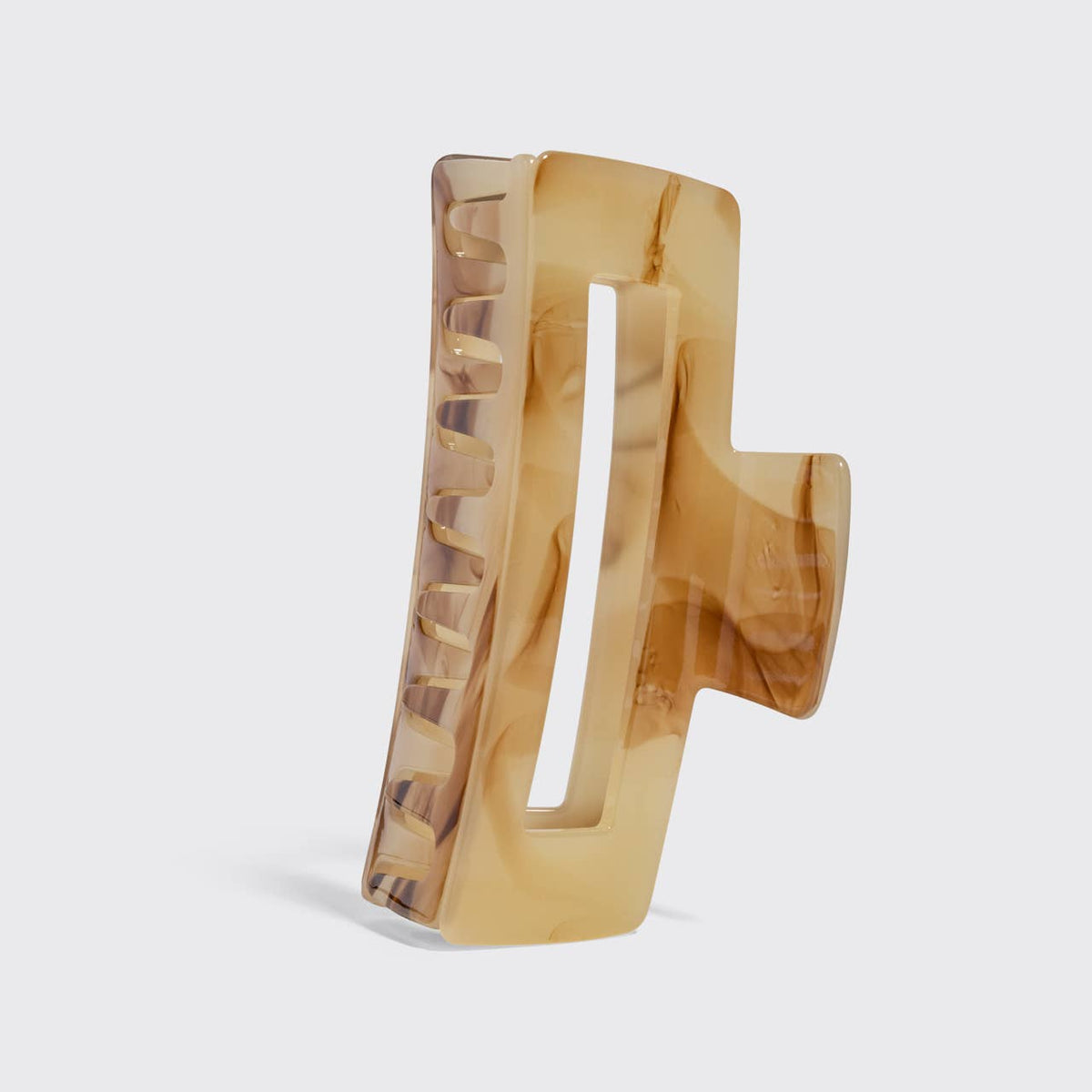 Kitsch | Recycled Plastic Jumbo Open Shape Claw Clip - Chocolate Marble