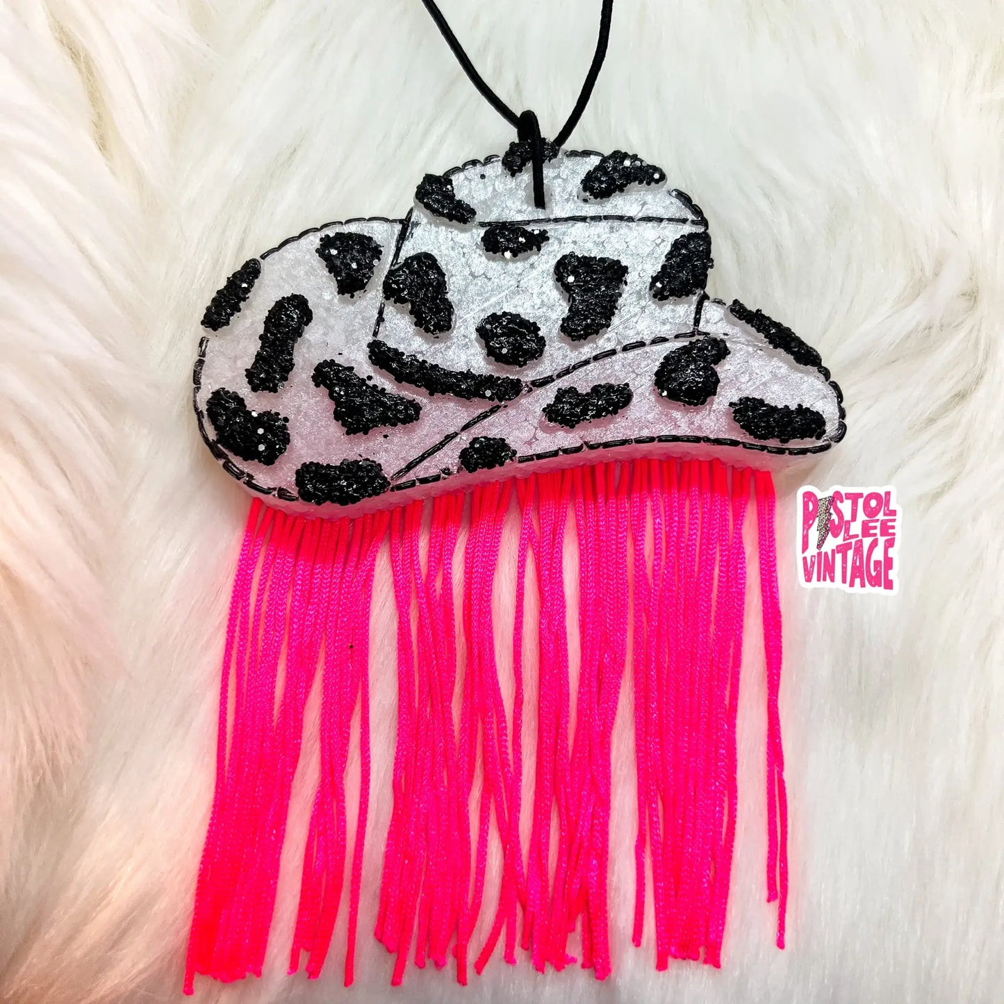 Cowprint Cowboy Hat Freshie