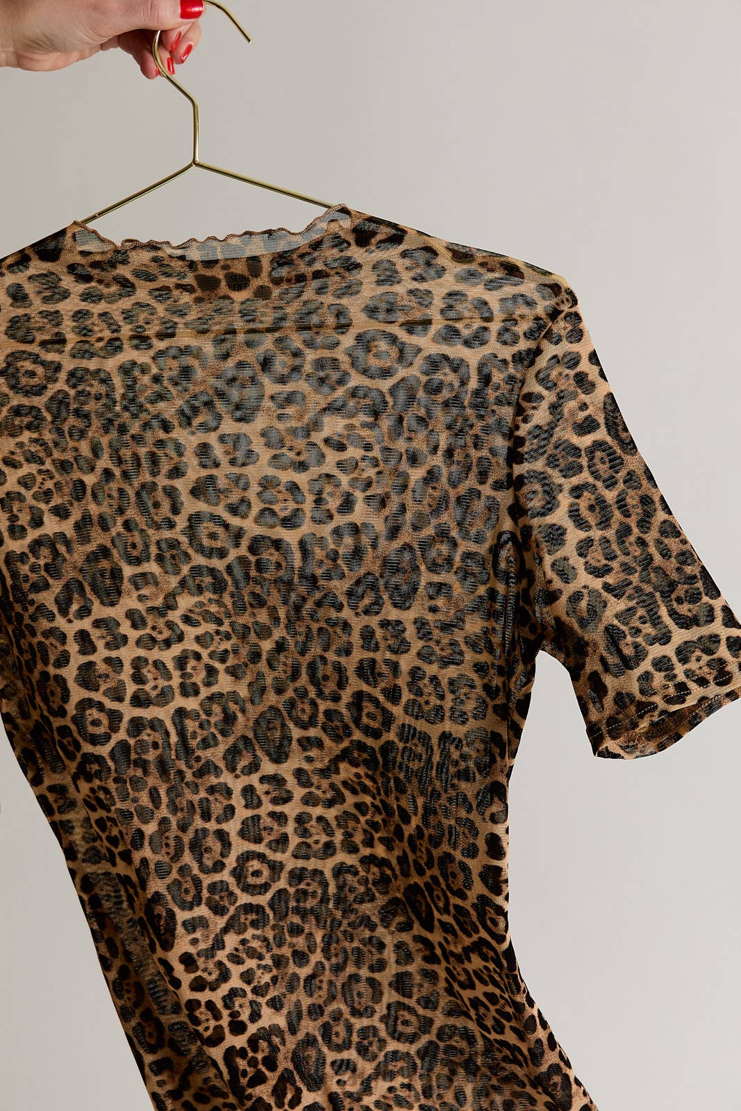 Sunday Edition | Cheetah Mock Neck Mesh Top