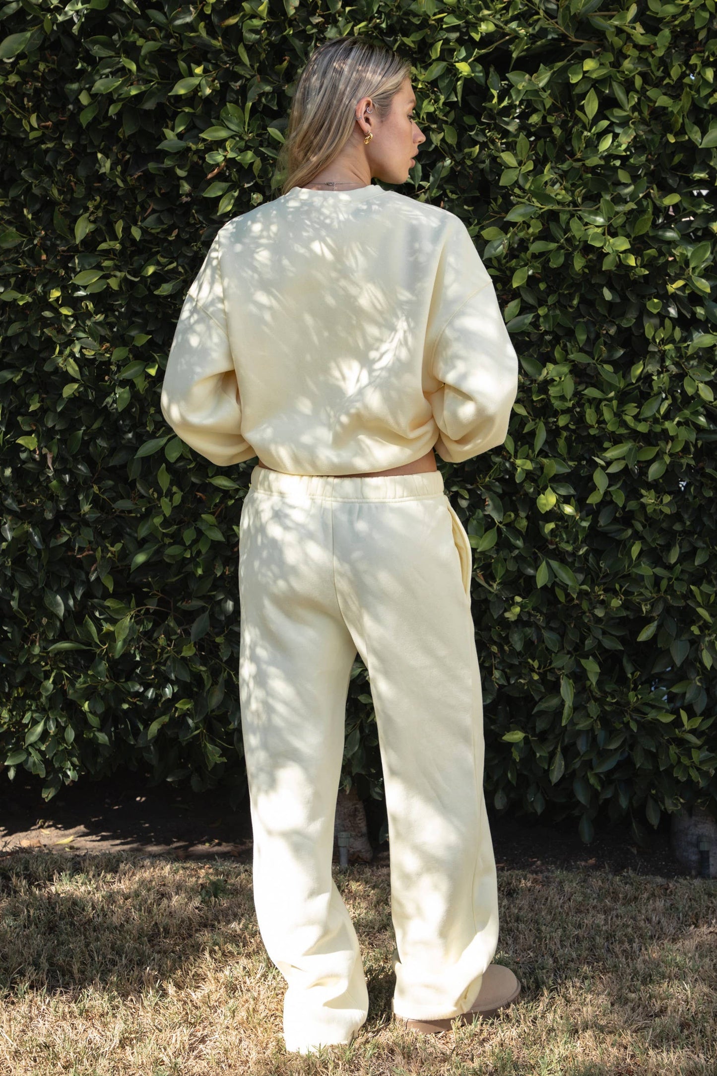 TICTOC | Cloud Fleece Wide Leg Sweatpants Stretch Waist & Pocket