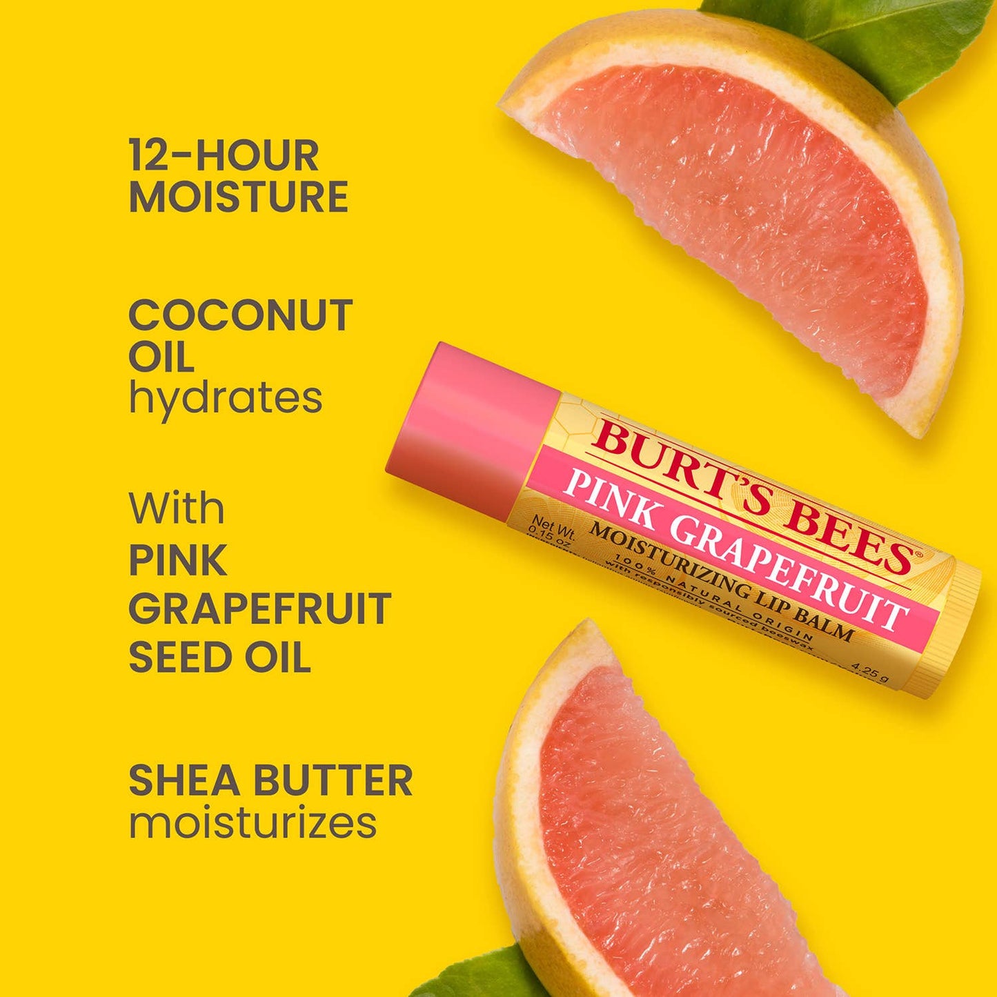 Moisturizing Pink Grapefruit Lip Balm With Vitamins C & E