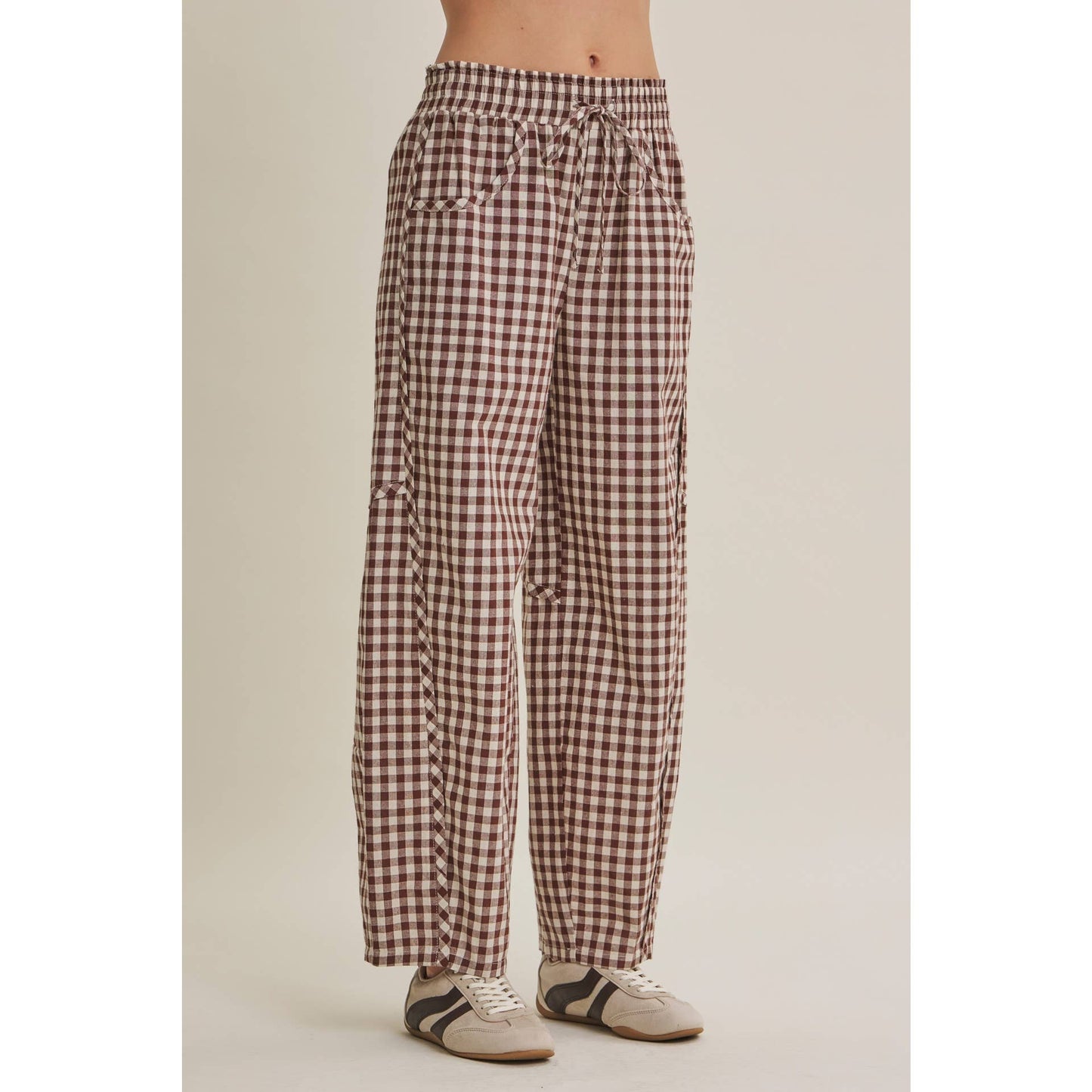 Gingham Cotton Pants