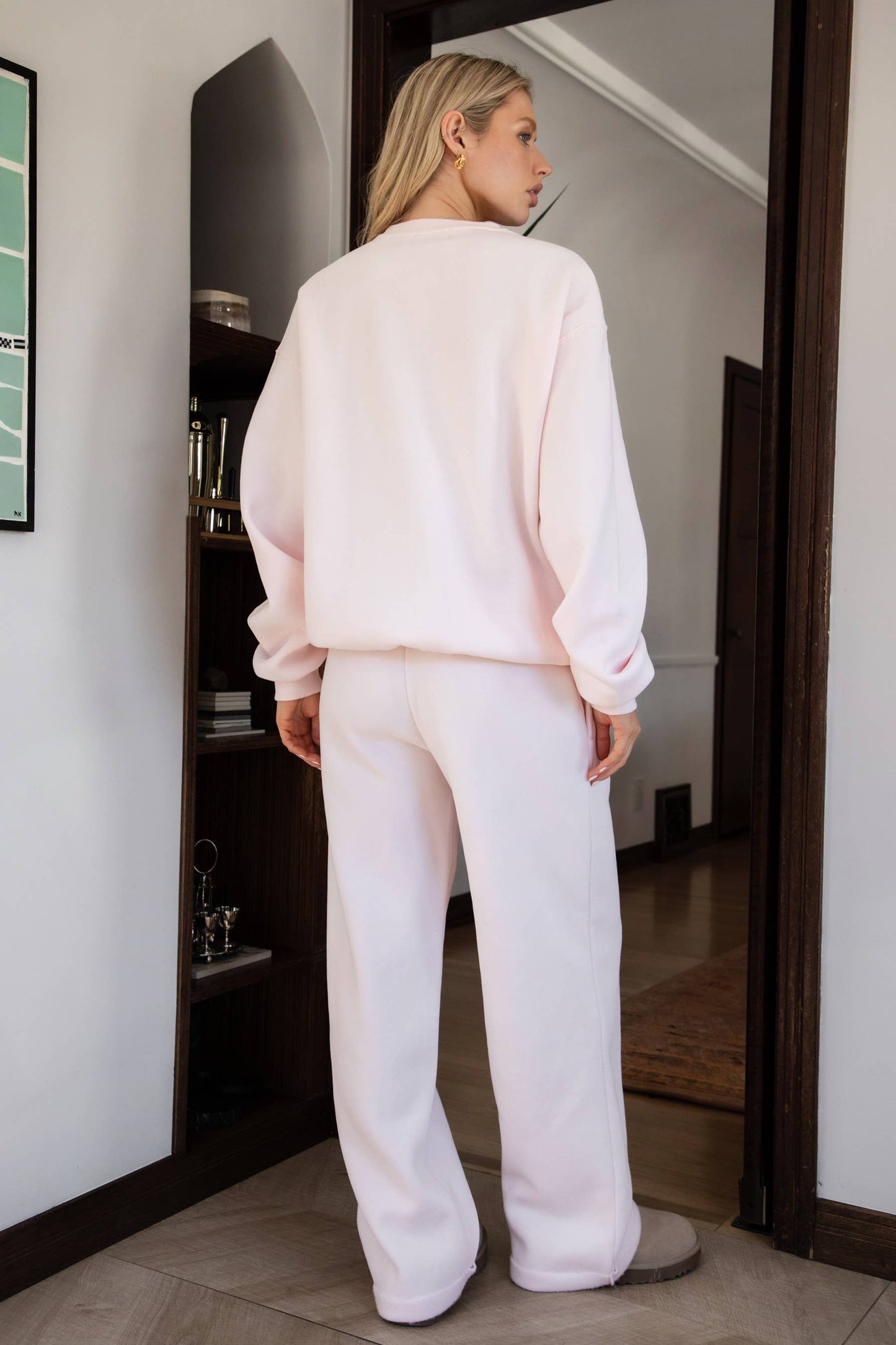 TICTOC | Cloud Fleece Wide Leg Sweatpants Stretch Waist & Pocket