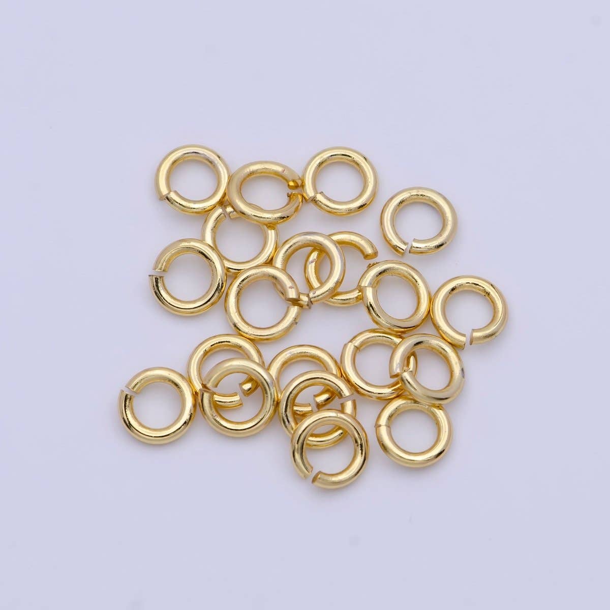 24K Gold Filled 5mm, 6mm, 7mm, 8mm (18 Gauge) Jump Ring Jewelry Making Supply | SP-1560 ~ SP1563-15