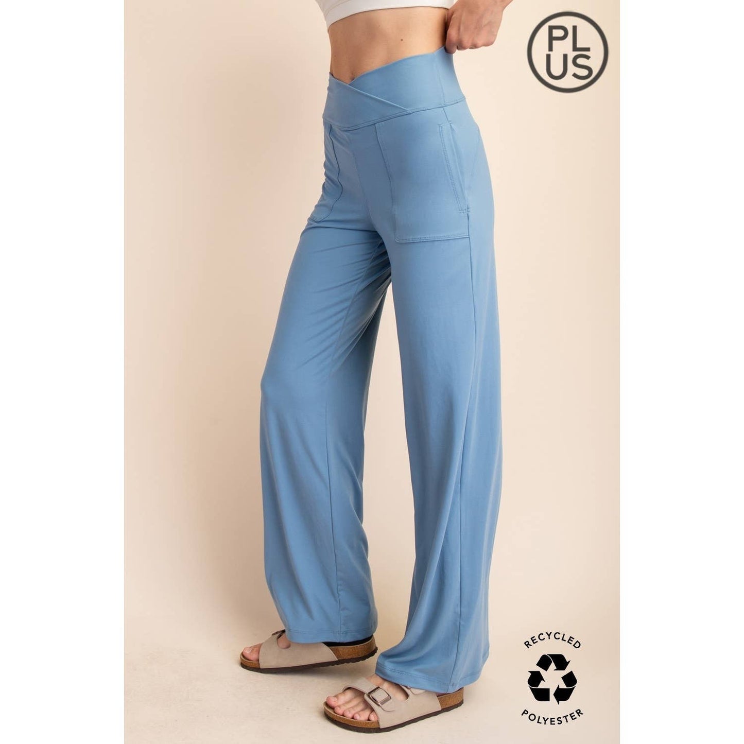 Rae Mode | Plus V Waist Butter Wide Leg Pant