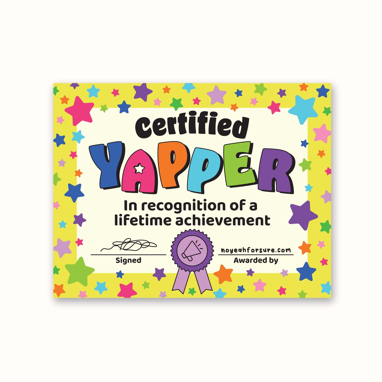 Certified Yapper Vinyl Sticker | Funny Nostalgia Sticker