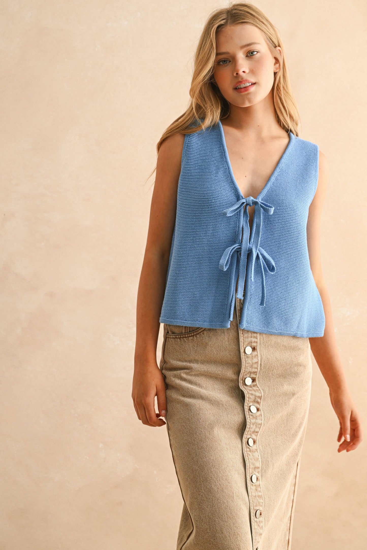 MIOU MUSE | Sweet Cream Tie Top