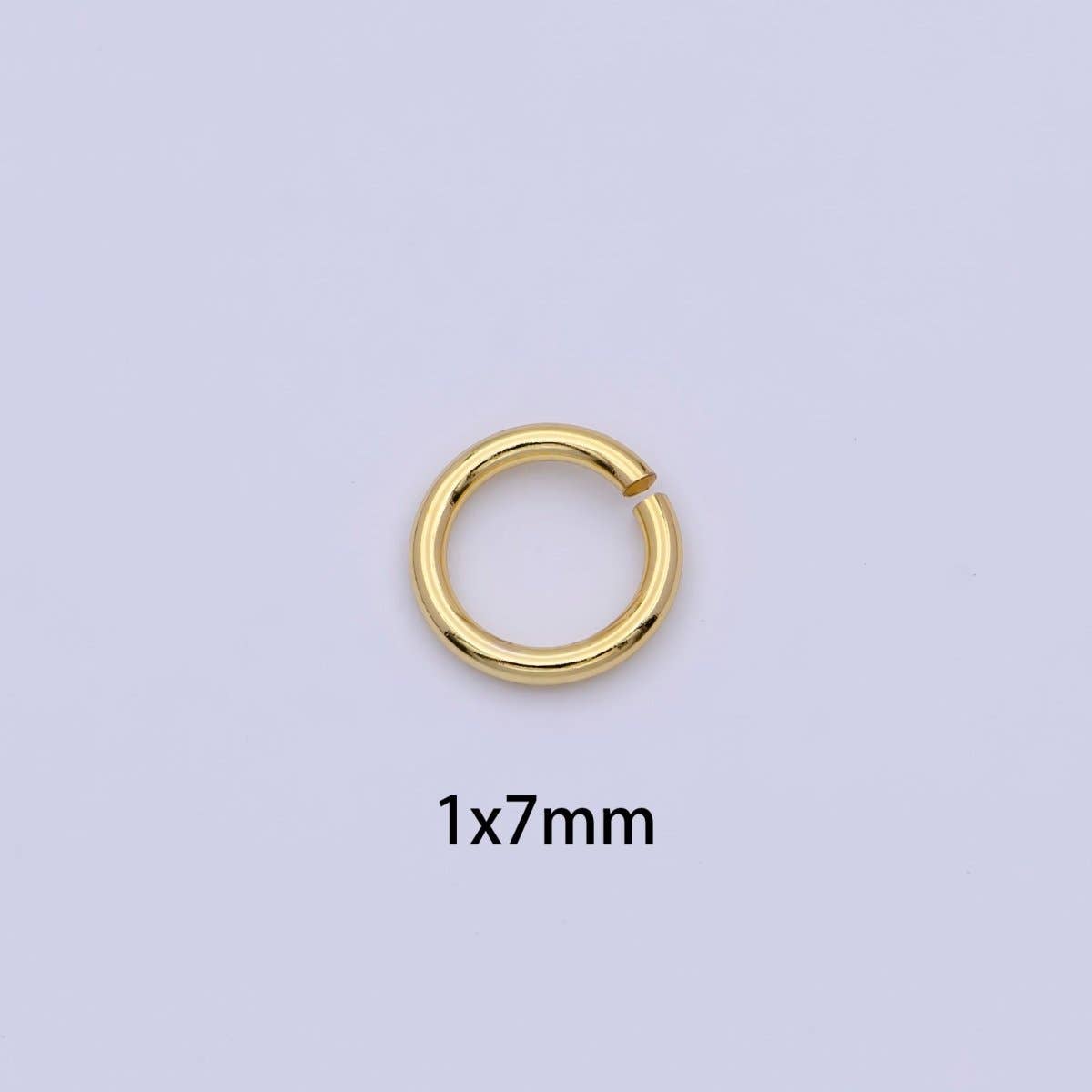 24K Gold Filled 5mm, 6mm, 7mm, 8mm (18 Gauge) Jump Ring Jewelry Making Supply | SP-1560 ~ SP1563-15