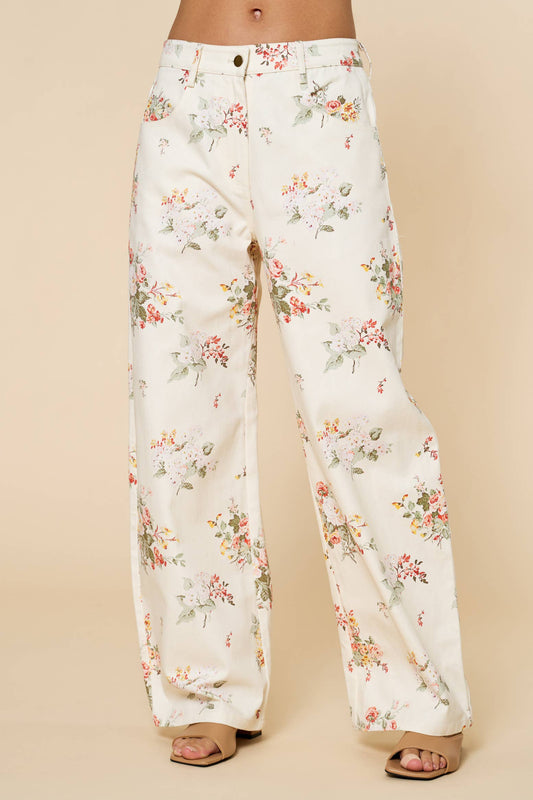 Floral Wide Pants