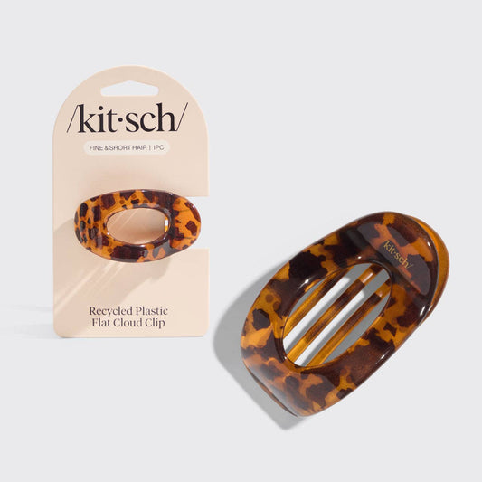 Kitsch | Recycled Plastic Small Flat Cloud Clip - Tort