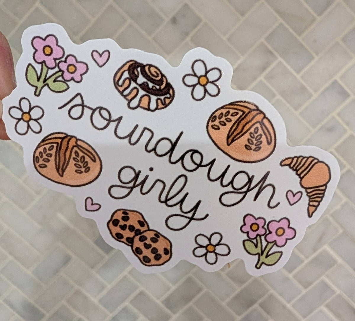 Sourdough Baking Girly Textured Sticker
