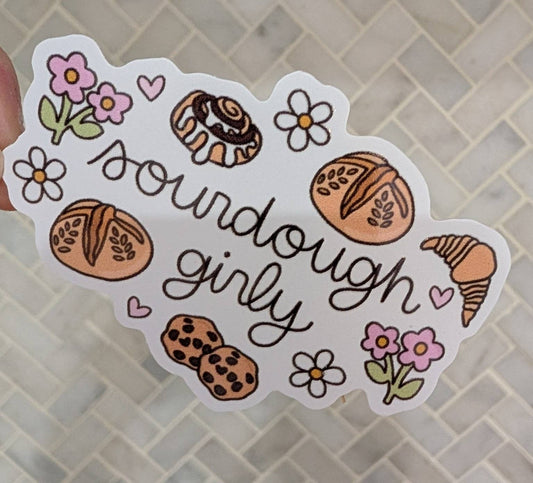 Sourdough Baking Girly Textured Sticker