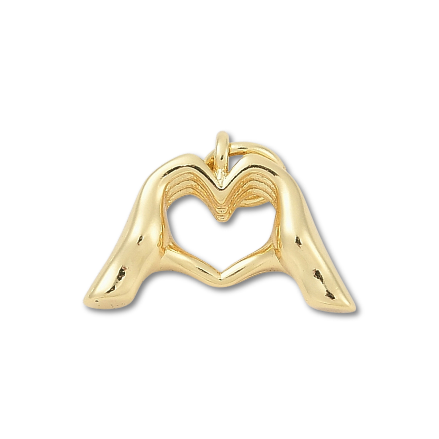 Heart Hands Gold Charm