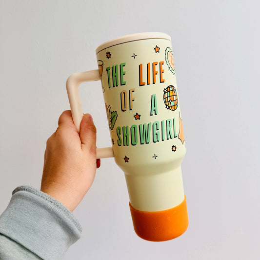 40oz Tumbler with Lid and Straw, 12th Album Icons