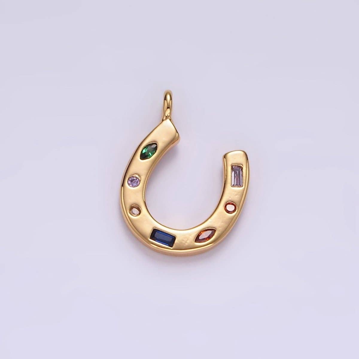 Multicolor Horseshoe Charm