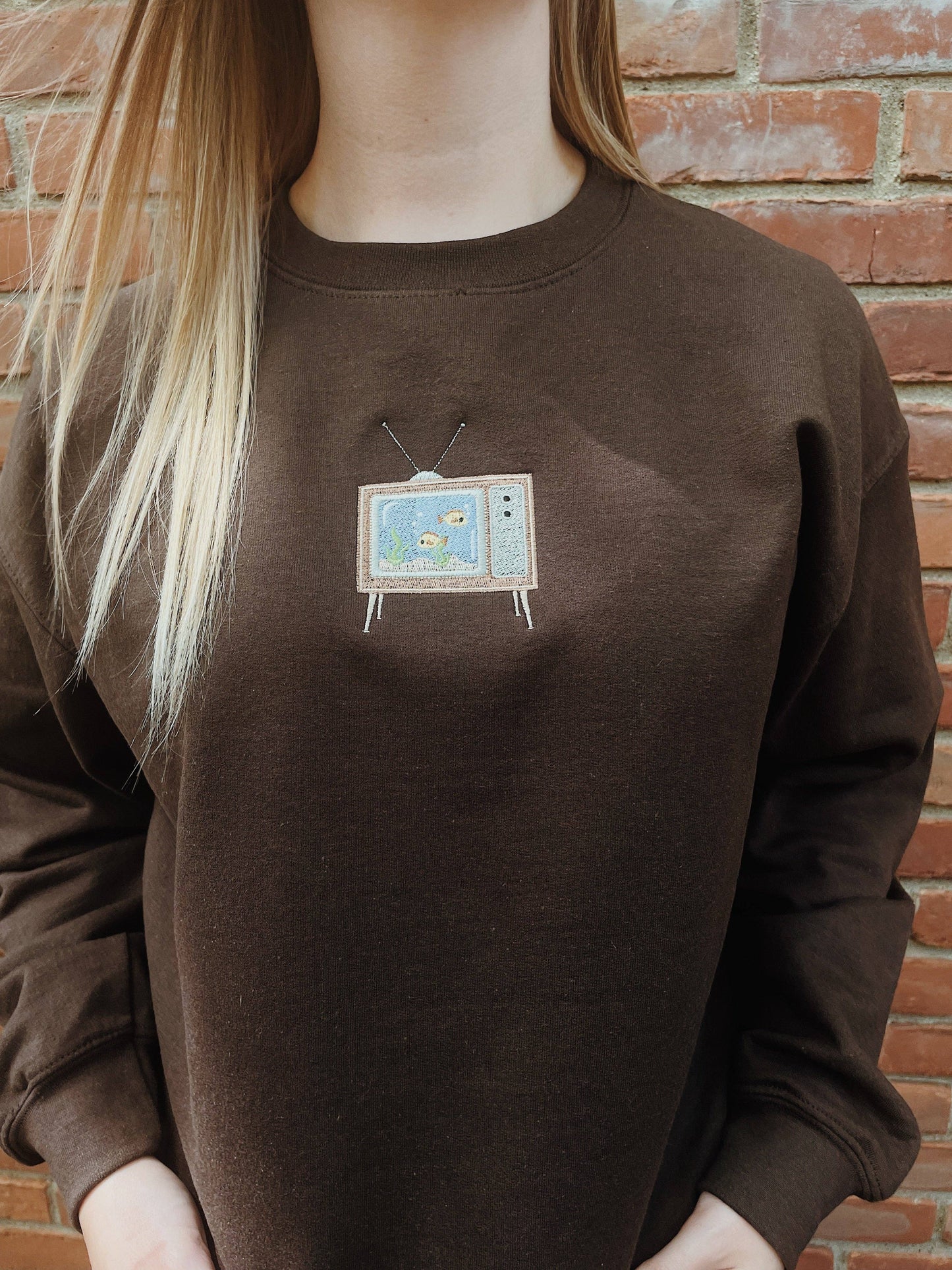 Aquarium TV Embroidered Sweatshirt