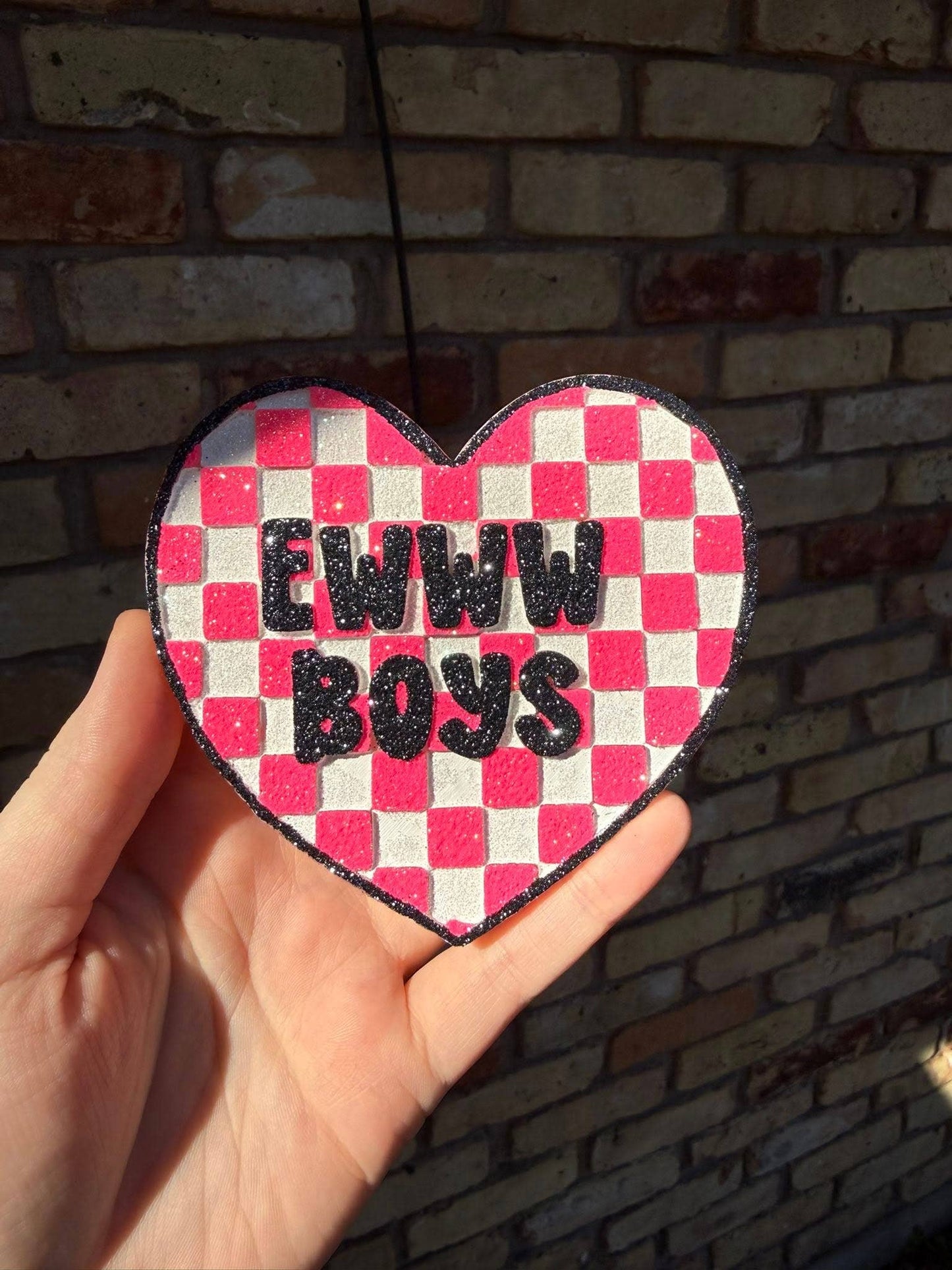Checkered Heart Ewww Boys Freshie